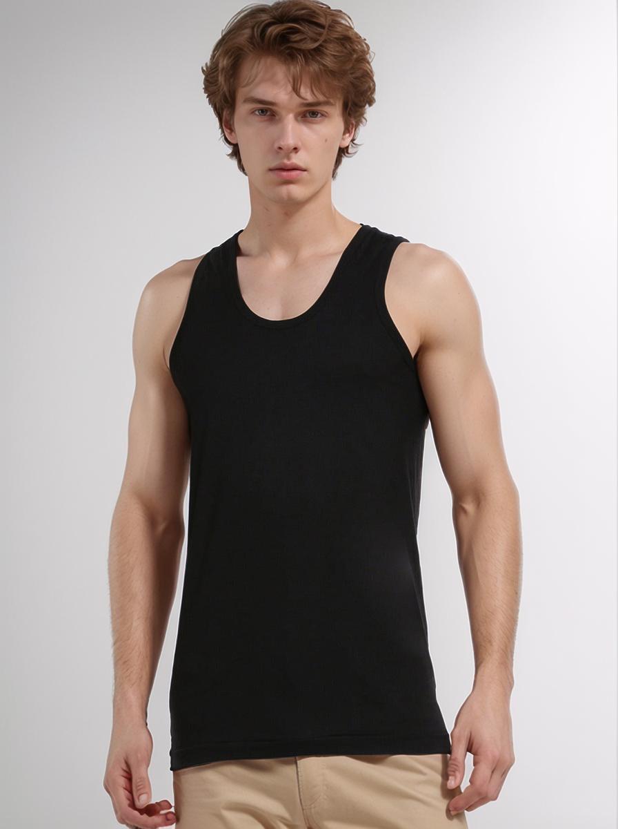 Zeefa men’s black cotton vest