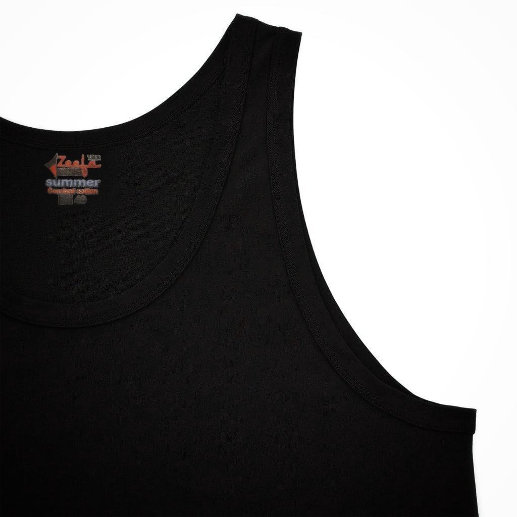 Zeefa men’s black cotton vest